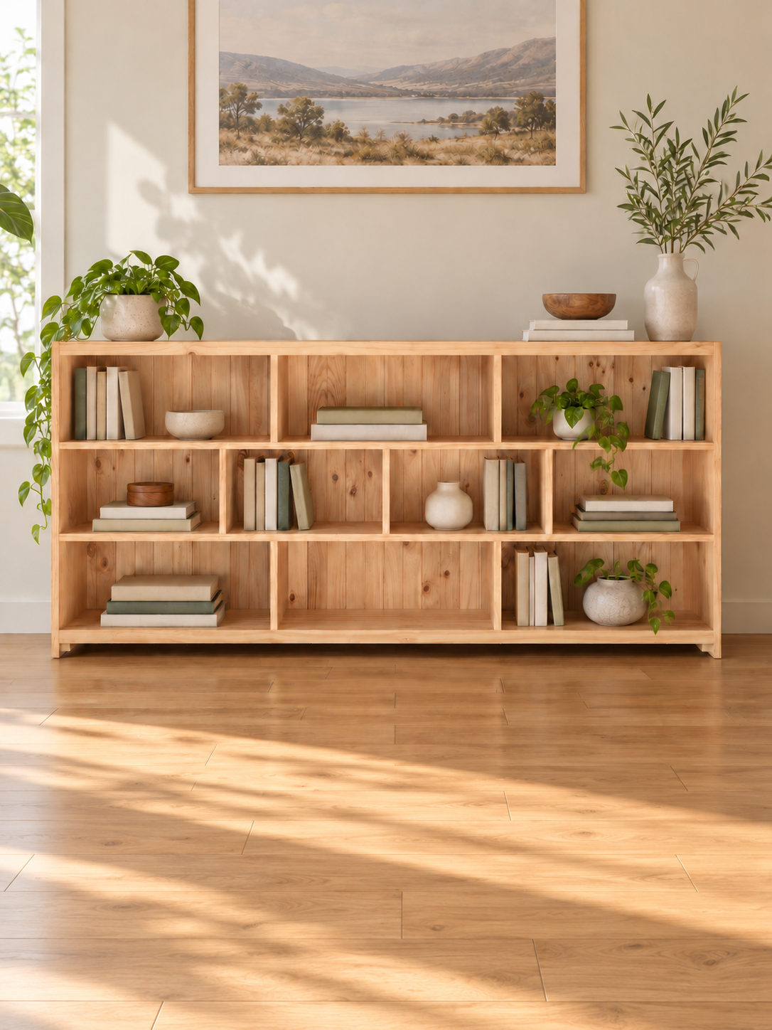 Staggered modern bookcase